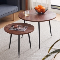 Table basse rétractable créative style anneau annuel, design nordique moderne et minimaliste, pour petits appartements, salon, table d'appoint de canapé, balcon