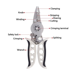 26-In-1 Multifunctional DIY Grade Steel Electrician's Pliers Serrated Jaw Customizable OEM Support Crimping Wrapping Metric - Product Image 5