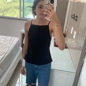 <span class=keywords><strong>Top</strong></span> <span class=keywords><strong>de</strong></span> noche <span class=keywords><strong>de</strong></span> <span class=keywords><strong>fiesta</strong></span> para mujer, <span class=keywords><strong>Top</strong></span> corto blanco sin mangas para mujer con tirantes, <span class=keywords><strong>Top</strong></span> negro Sexy <span class=keywords><strong>de</strong></span> verano 2025 sin espalda - Product Image 6