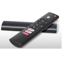 Télécommande sans fil Google TV et Android avec touches de raccourci et pavé numérique, en plastique, piles AAA
