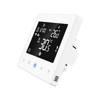 Termostato de bobina de ventilador de pantalla TN de ahorro de energía con botones táctiles sensibles termostato para 3 velocidades de ventilador Wifi AC termostato