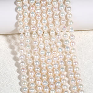 สร้อยคอมุกน้ำจืดทรงบาร็อค AK พร้อมลูกปัดธรรมชาติทรงหยดน้ำที่มีประกายแสงสวยงาม สำหรับทำเครื่องประดับ DIY - Product Image 4