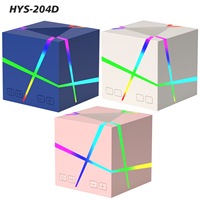 Nouveau modèle de haut-parleur Bluetooth Cube créatif, lumineux et coloré, mini caisson de basses sans fil de type carte, petit système audio