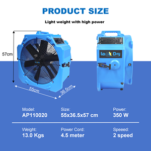 Alta Potência Elétrica Axial Ventilador Portátil 220V Alta Pressão Carpet Floor Blower Dryer para Restauração OEM Customizável Atacado - Product Image 4