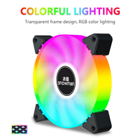 Ventilateur d'ordinateur en cuivre anti-vibration RGB SNOWMAN 120 mm avec interface 3 broches/4 broches, refroidissement silencieux, lumières LED stables pour PC de jeu