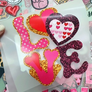 Estampado por Transferencia Térmica con Diseño <span class=keywords><strong>de</strong></span> Corazones Ugh para el Día <span class=keywords><strong>de</strong></span> San Valentín, para Niñas y Niños, Listo para Prensado en Camisetas, Sudaderas con Capucha y Suéteres - Product Image 2