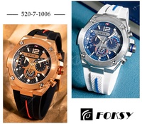 Montre Homme à Quartz Chronographe de Luxe avec Bracelet en Silicone, Logo Personnalisé, Nouveau Design, Marque OEM Acceptée