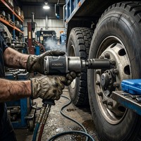 Jeu de douilles à chocs pneumatiques en acier Cr-Mo robuste de 12 pièces de 1 pouce pour clé à chocs pneumatique, idéal pour la réparation de camions et de véhicules lourds