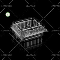 Récipient en plastique PET rectangulaire jetable personnalisé Boîte d'emballage blister de fast-food pour le stockage des légumes, des gâteaux, des gelées et des aliments