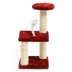 Tiragraffi per Gatti a Tre Livelli in Peluche, Compatto, per Gatti Piccoli e Medi, Giocattolo Interattivo per Affilare le Unghie, Intrattenimento e Salto - Product Image 5