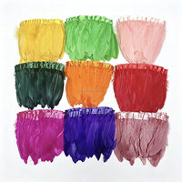Décoration de mariage, garniture en plumes d'oie de luxe, franges pour robe de mariée, voile, ornement, accessoire