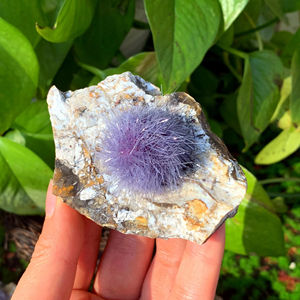 Vente en gros de boules de zéolite bohème violette de haute qualité, pierres de cristal naturelles polies, décorations uniques pour la maison et les fêtes - Product Image 2