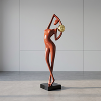 Home Source Fiberglas Italienischer Minimalismus Abstrakte Figur Willkommens-Bodenskulptur Wohnzimmer Eingangsbereich Heim-Dekor Kreativ