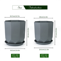 Pot Bunga Lantai Terlaris untuk Ruang Tamu, Pot Bunga Plastik Resin Ekstra Besar, Pot Bunga Diameter Besar