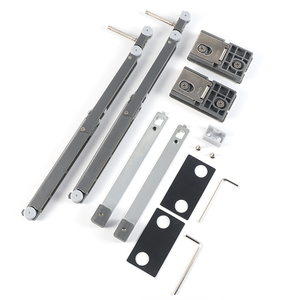 Rail coulissant pour porte vitrée BETOCI, 5 mm, en alliage d'aluminium, installation dissimulée, quincaillerie pour armoire de cuisine - Product Image 2