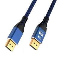 Cable Displayport macho a macho, 80 Gbps, 16K, 60Hz, 8K, 60Hz, 60Hz, 4K, 165Hz, para Monitor, chapado en oro, alta velocidad
