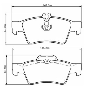 D986 ANTECH Nuevas Pastillas de Freno Traseras Semimetálicas de Material NAO Premium para Mercedes-Benz CL500 CL 550 CL600 CLS550 - Product Image 6