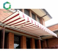 Bâche en tissu Ripstop occultant imperméable de haute qualité Gaia, anti-UV, avec revêtement PVC rayé pour auvent extérieur, pour garçons et filles