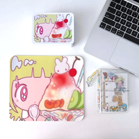 Tapis de souris de jeu anime personnalisé de haute qualité, tapis de bureau PC carré en tissu avec surface cousue et logo par sublimation