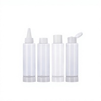 Flacon en plastique PET transparent de 100 ml pour crème pour le visage, lotion, emballage cosmétique, flacon vide imprimé en sérigraphie, bouchon PJ100