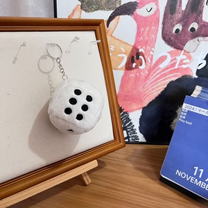 Màu Sắc Mờ Xúc Xắc Màu Xanh Màu Hồng Màu Trắng Xúc Xắc Sang Trọng Keychain Túi Quyến Rũ Trang Trí Nhỏ Moq Tùy Chỉnh Xúc Xắc Cho Xe - Product Image 4