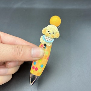 Penna Girevole a Forma di Cucciolo, Creativa, Colorata, Stile Ins, Pennello Cartoon, Effetto Scintillante, 5 Penne a 0.5mm, Confezione Bulk, Ingrosso - Product Image 4