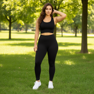 Completo Sportivo Estivo da Donna Marca Suzhen SZ-29, Due Pezzi, Tinta Unita, Canotta + Pantaloni per Outfit Casual e Fitness - Product Image 1