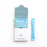 Boîte d'emballage personnalisée pour sachets stick avec pochette à rabat et séparateurs internes, boîte d'échantillons en carton pour kits de compléments alimentaires