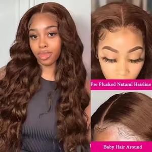 Perruque en dentelle frontale 100% cheveux humains vierges, couleur chocolat brun vietnamien, vague lâche, dentelle HD transparente vietnamienne, fournisseur de perruques - Product Image 5