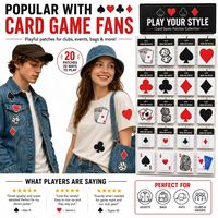 En gros, patchs brodés thermocollants et à coudre pour cartes à jouer, poker, dés, casino, motifs As, Pique, Cœur, Trèfle, Diamant