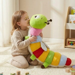 Peluche chenille colorée, couleurs arc-en-ciel vives, insecte en peluche doux, rembourrage en coton PP, abeille mignonne, cadeau d'anniversaire pour enfants - Product Image 5