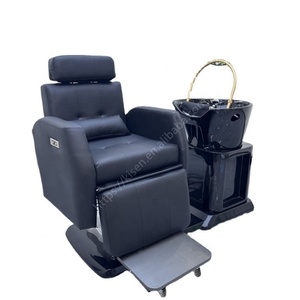 Kisen Electric <b>Massage</b> Shampoo Chair Bed Custom logo <b>Set</b> for Hair Salon Furniture with Station Backwash Sink and Basin for Sale - Product Image 1