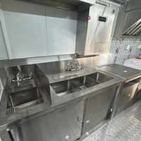 Chariot de cuisine pour magasin mobile personnalisé remorque camion de crème glacée snack rapide hot dog personnalisé petite remorque de nourriture carrée