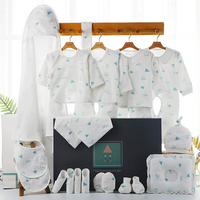 Boîte cadeau de vêtements pour bébé, vêtements intérieurs en coton, cadeau pour nouveau-né, ensemble quatre saisons, 22 pièces/ensemble