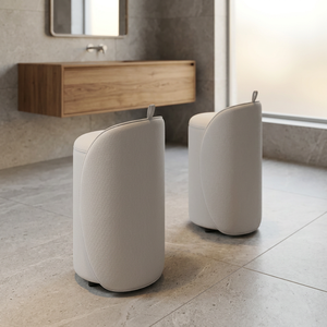 Taburete Otomano Moderno de Tela con Funda Extraíble, Muebles Minimalistas para Sala de Estar, Decoración del Hogar - Product Image 3