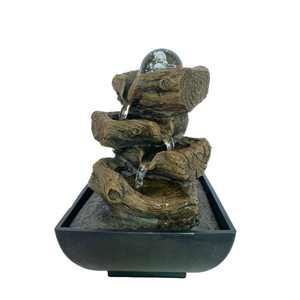 Fontaine d'eau de luxe à énergie solaire de table d'intérieur avec baril à <span class=keywords><strong>whisky</strong></span>, 8 pouces, en résine, design à étages, installation facile - Product Image 3