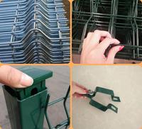 Clôture en treillis soudé en acier revêtu de PVC 3D plié en V, utilisation durable, hauteur 1,8 m pour enclos et portails équestres