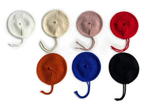 Bonnets avec logo personnalisé, béret de peintre en acrylique léger <span class=keywords><strong>tricot</strong></span>é, texture douce, style minimaliste pour petites filles, chapeaux d'hiver - Product Image 3