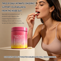Probiotique pour femmes adultes avec écorce d'orme rouge, 60 bonbons gommeux, équilibre du pH, complément alimentaire pour la santé intime