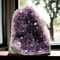 Crystals d'améthyste de qualité naturelle, grappes de géodes, artisanat en cristal, minéraux uniques, grappes d'améthyste pour souvenirs