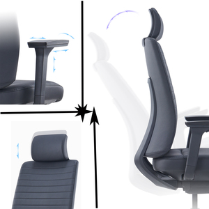 Cao cấp tối giản phong cách điều hành cán ghế văn phòng với 3D tay vịn điều chỉnh đệm và tựa đầu, điều chỉnh độ nghiêng khóa - Product Image 2