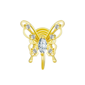 Mode indolore oreille clip pas de piercing femme petit papillon C forme femmes boucles d'oreilles moustique bobine oreille manchette bijoux en gros - Product Image 5