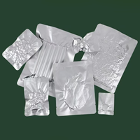 Sachet d'emballage laminé personnalisé avec logo imprimé, en aluminium plat, scellable à chaud, à trois soudures latérales, résistant à l'humidité, jetable