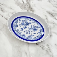 Assiette creuse ovale en mélamine du fabricant chinois pour les fêtes en plein air et l'usage quotidien – Plats de service en plastique