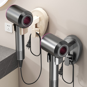 Support mural pour sèche-cheveux de salle de bain, support circulaire, support de rangement durable pour installation en coin - Product Image 2