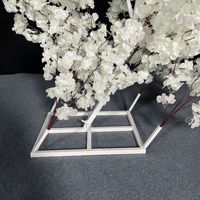 Arche florale artificielle en soie blanche de 9 pieds, arche de fleurs à feuilles artificielles pour l'entrée de mariage, décoration de fond d'événement, vente en gros