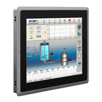 Monitor LCD de 10 Pulgadas con Pantalla Táctil Industrial, Montaje en Pared, Carcasa Completamente de Aluminio, Resistente al Agua IP65, RS232, RS485