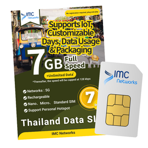Carte SIM IoT mondiale personnalisée pour la Thaïlande, 4G 5G, données flexibles par mois, carte SIM d'itinérance d'un an, revendeur - Product Image 4
