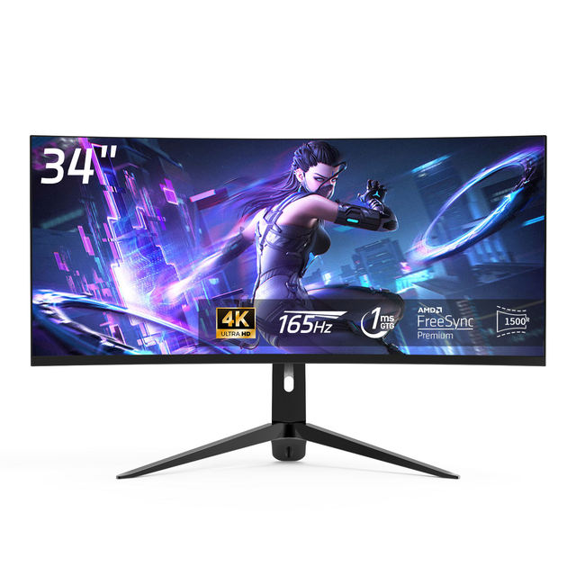 34 Inch Curved Gaming Monitor 165Hz 1ms IPS 3440x1440 UWQHD Ultrawide Desktop Screen