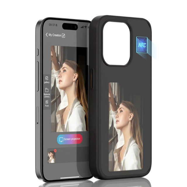 C&T Customise DIY Picture Image Photo Changing E Ink NFC TPU+PC Shockproof Multi Colors Fashionable Back for 16 Custom Cases